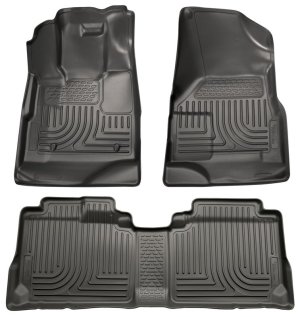 Chevrolet Equinox Floor Liners - Front + 2nd Row - Husky Liners - WeatherBeater Combo - Black - `10-`12